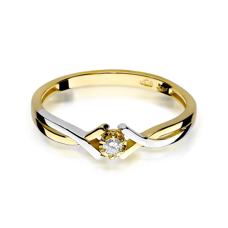 zlatý prsteň s diamantom 0,04 ct w0190-diw-01