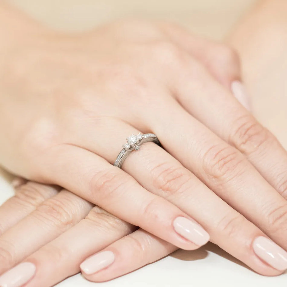 zlatý prsteň s diamantmi 0,20 ct a 0,215 ct w0199-diw-01