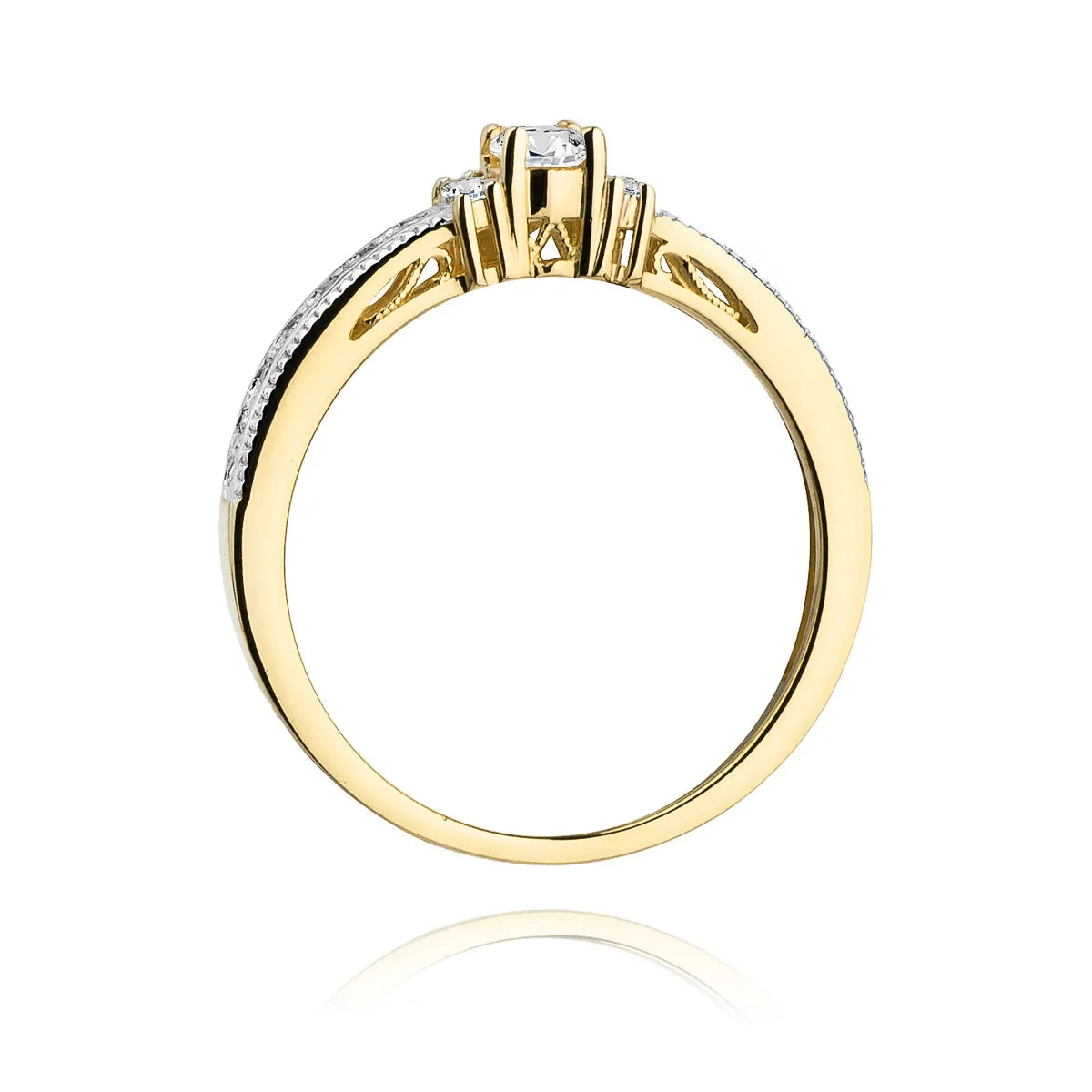 zlatý prsten s diamanty 0,13 ct a 0,104 ct w0201-diw-01