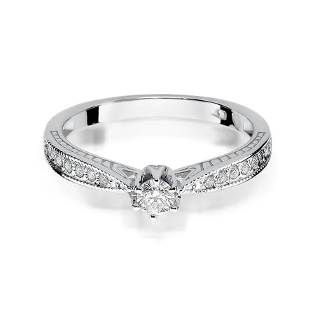 Diamond Engagement Ring in 585 White Gold