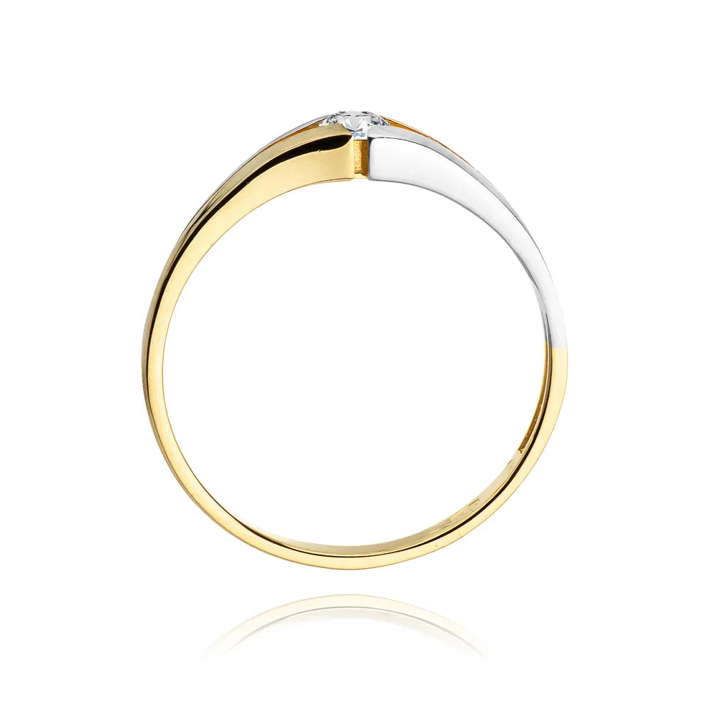 zlatý prsten s diamantem 0,08 ct w0207-diw-01
