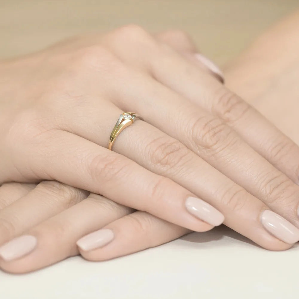 zlatý prsten s diamantem 0,08 ct w0207-diw-01