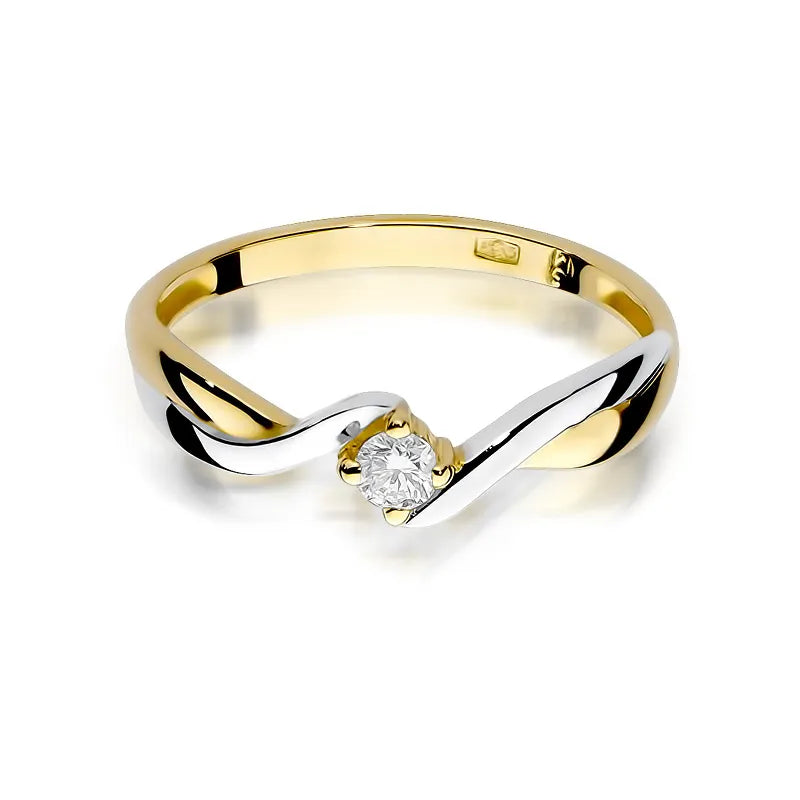 zlatý prsten s diamantem 0,10 ct w0208-diw-02