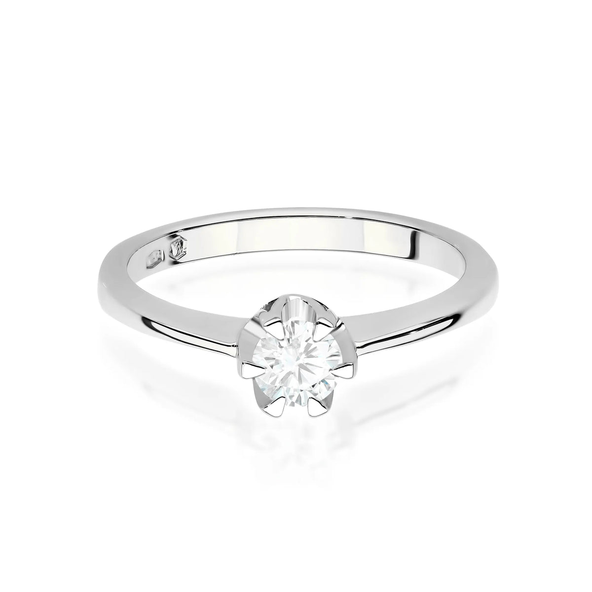 zlatý prsten s laboratorně vytvořeným diamantem 0,40 ct w0220-ldw-09