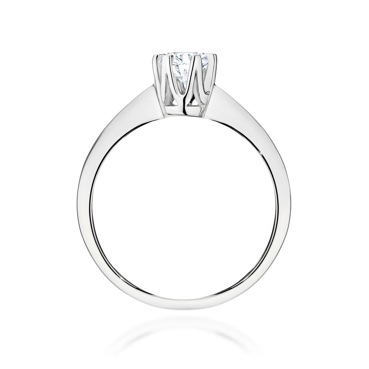 Bague en or blanc avec diamant de laboratoire de 0,50 ct