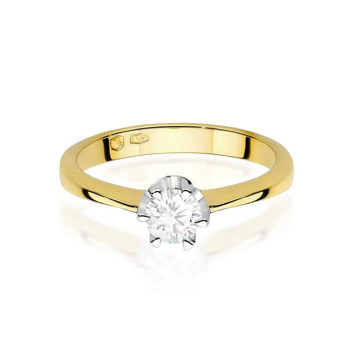 14K gold diamond solitaire ring · 0.30 ct — GREMARI product photo