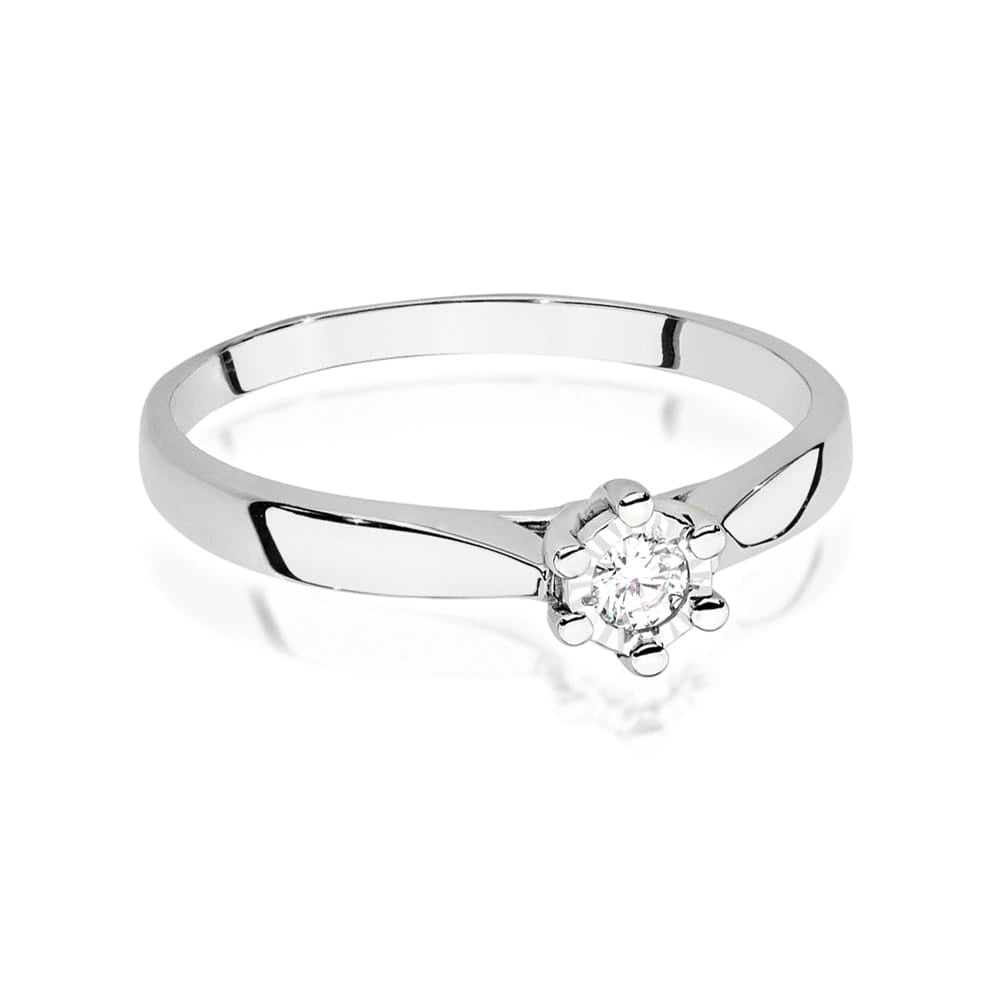 zlatý prsteň s diamantom 0,08 ct w0222-diw-14