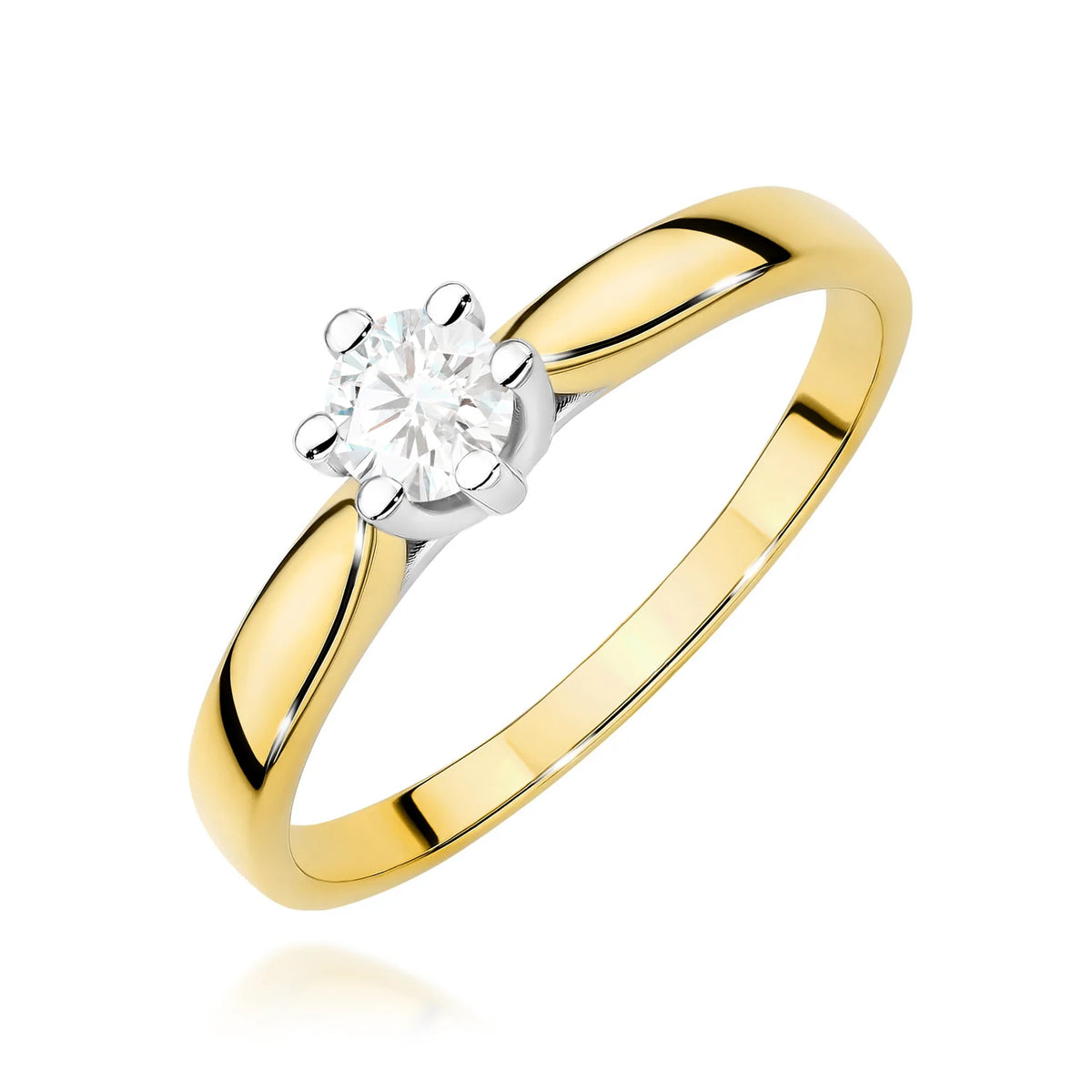 Bague en or avec diamant de laboratoire 0,30 ct