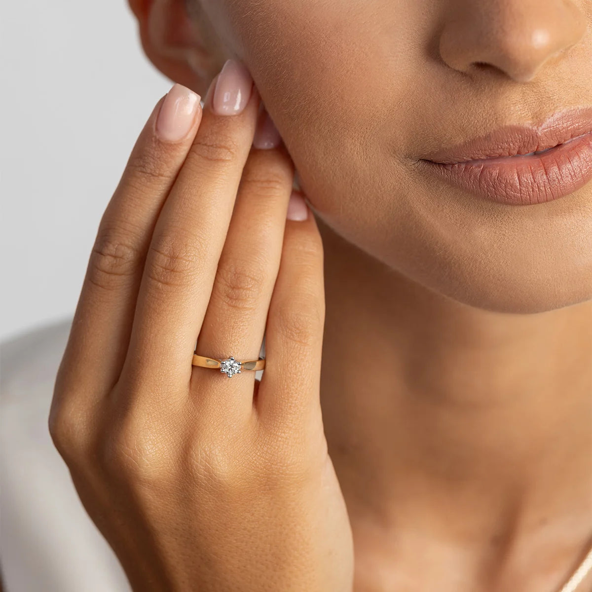 Bague en or avec diamant de laboratoire 0,30 ct