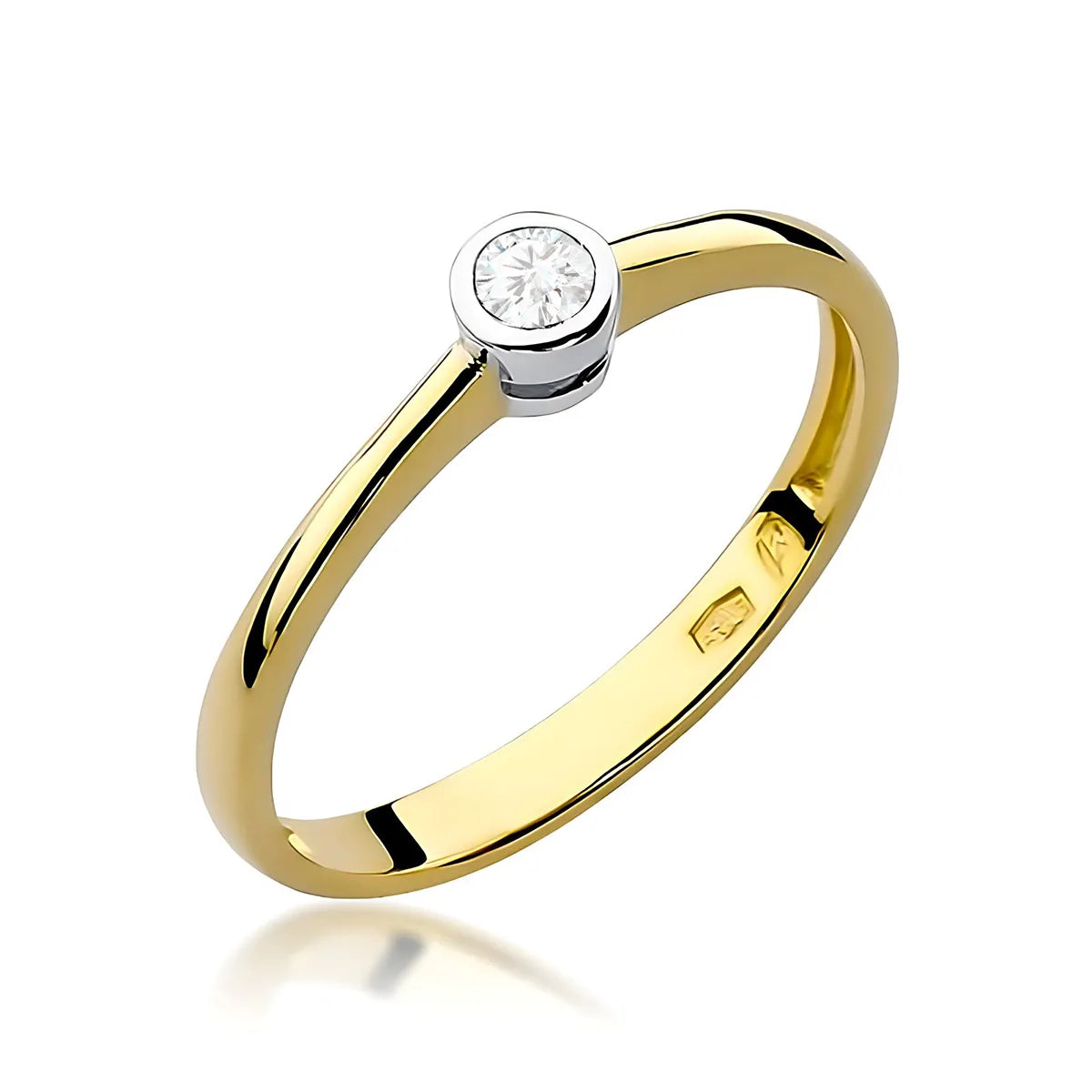 zlatý prsten s diamantem 0,08 ct w0224-diw-01