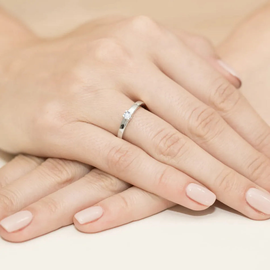 zlatý prsteň s diamantom 0,08 ct w0225-diw-01