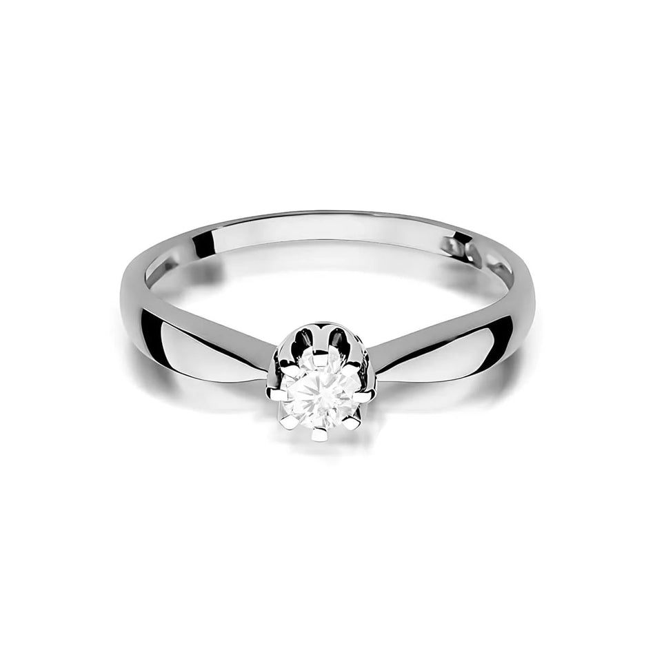 Weißgoldring mit 0,20 ct Labordiamant