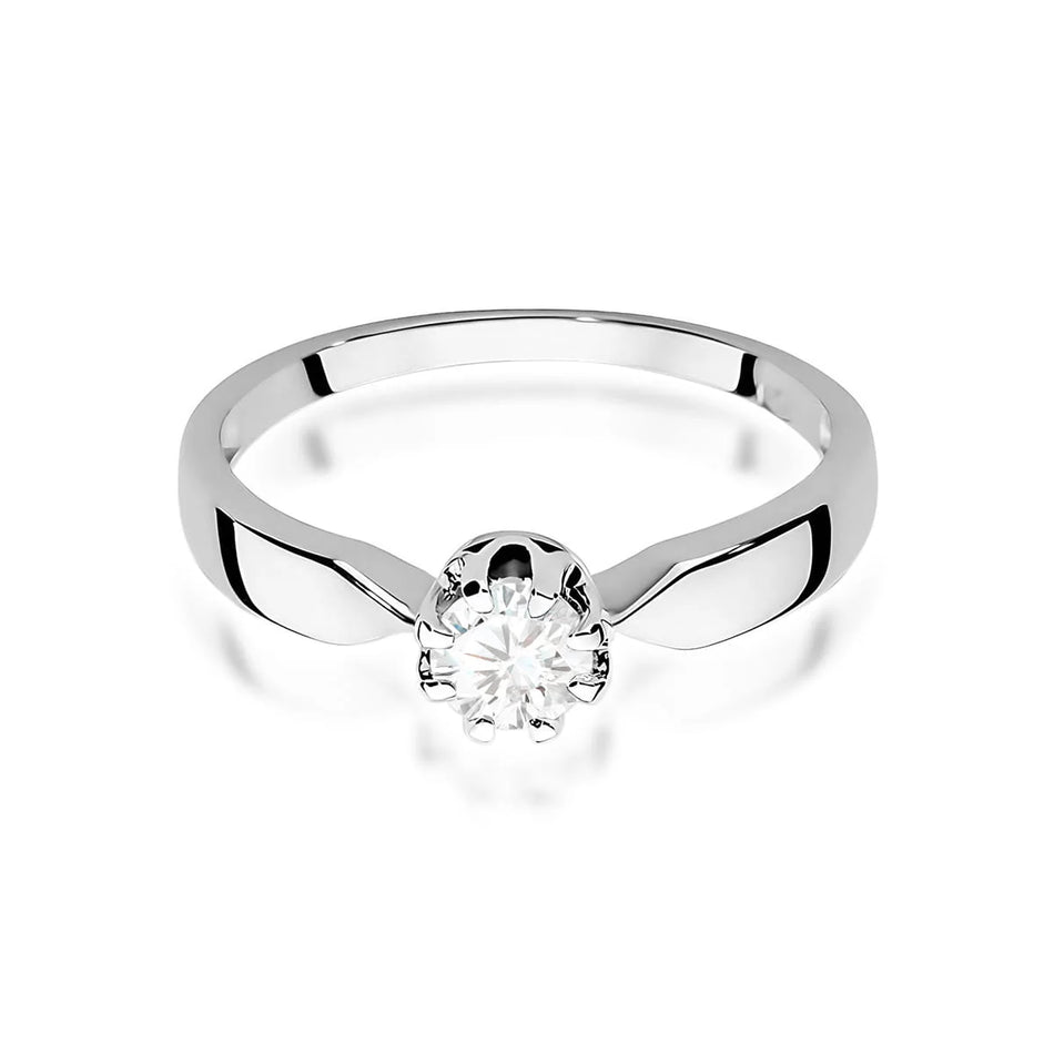 Ring aus Weißgold mit 0,40 ct Labordiamant