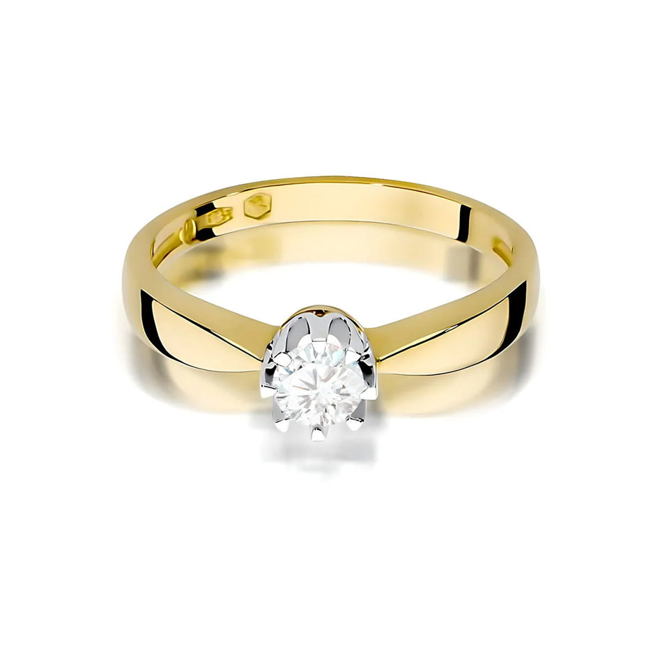 Goldring mit 0,20 ct Labordiamant