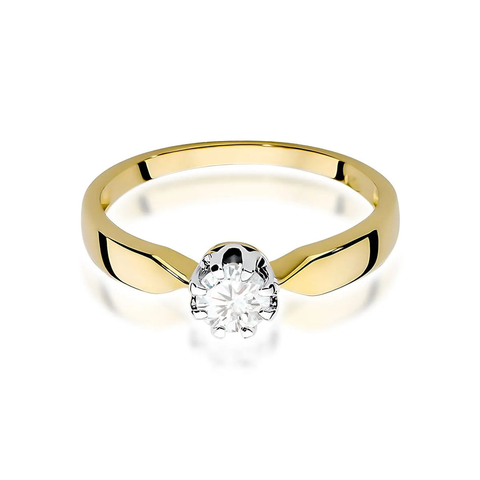 Bague en or avec diamant de laboratoire de 0,40 ct