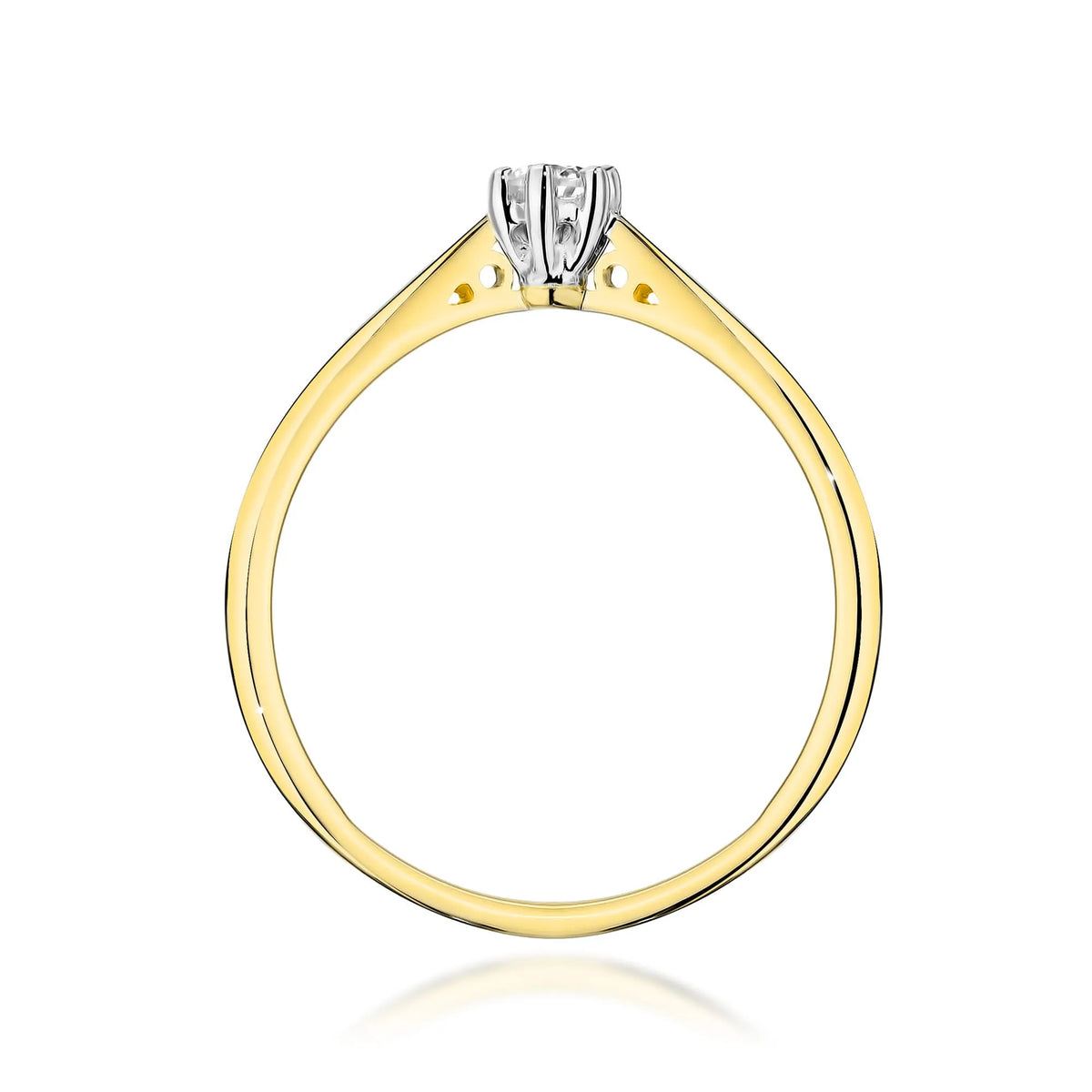 zlatý prsten s diamantem 0,10 ct w0229-diw-02