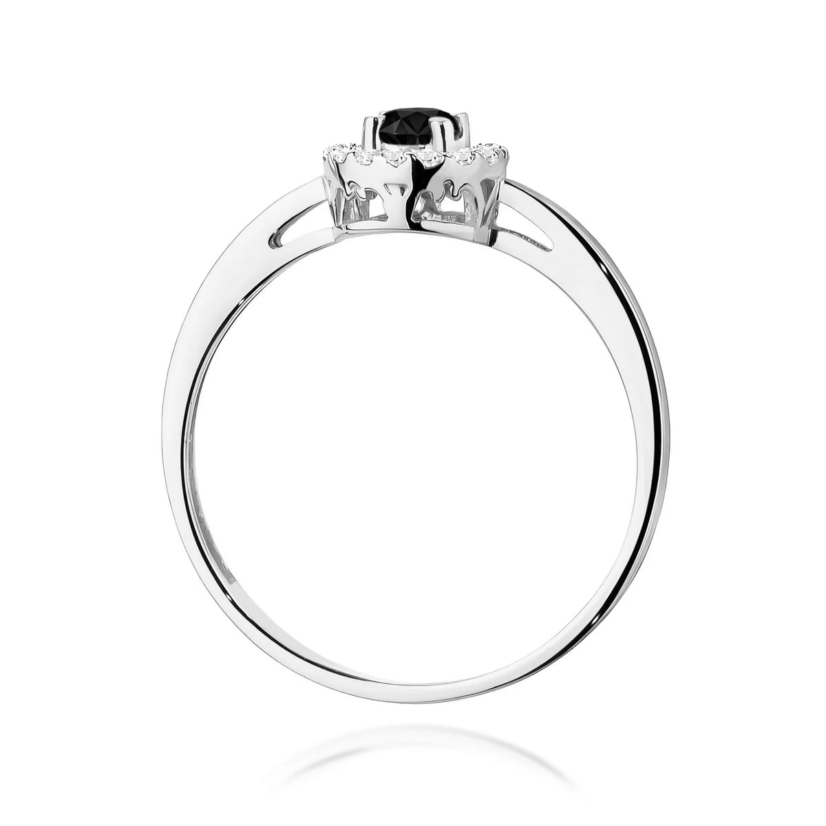 White Gold Ring with 0.12ct and 0.08ct Diamonds