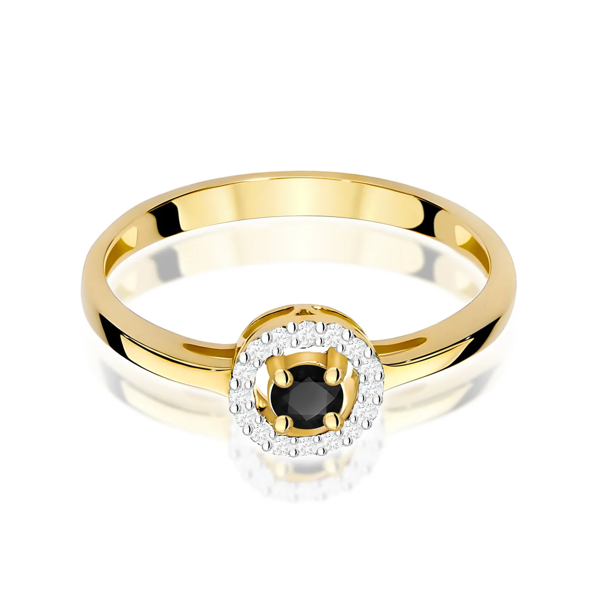 Bague en or avec diamants de 0,12 ct et 0,08 ct