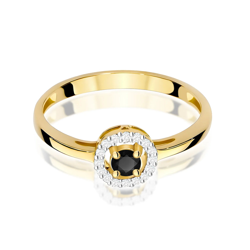 Bague en or avec diamants de 0,12 ct et 0,08 ct