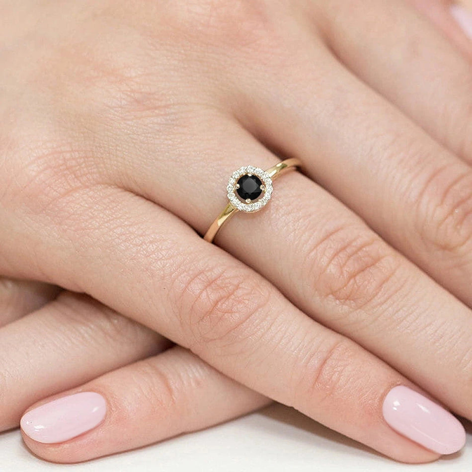 Bague en or avec diamants de 0,12 ct et 0,08 ct