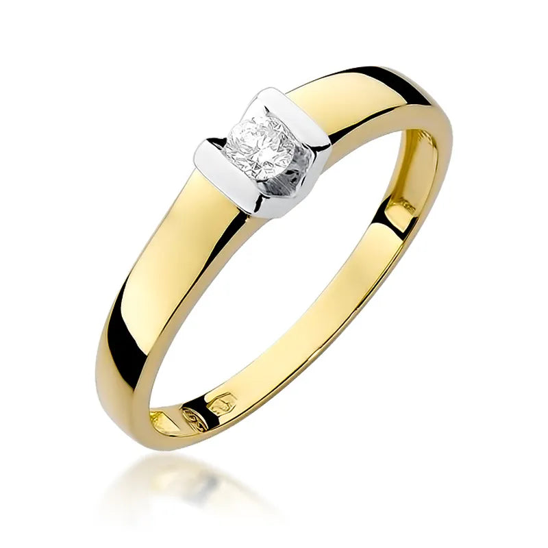 zlatý prsten s diamantem 0,10 ct w0249-diw-01