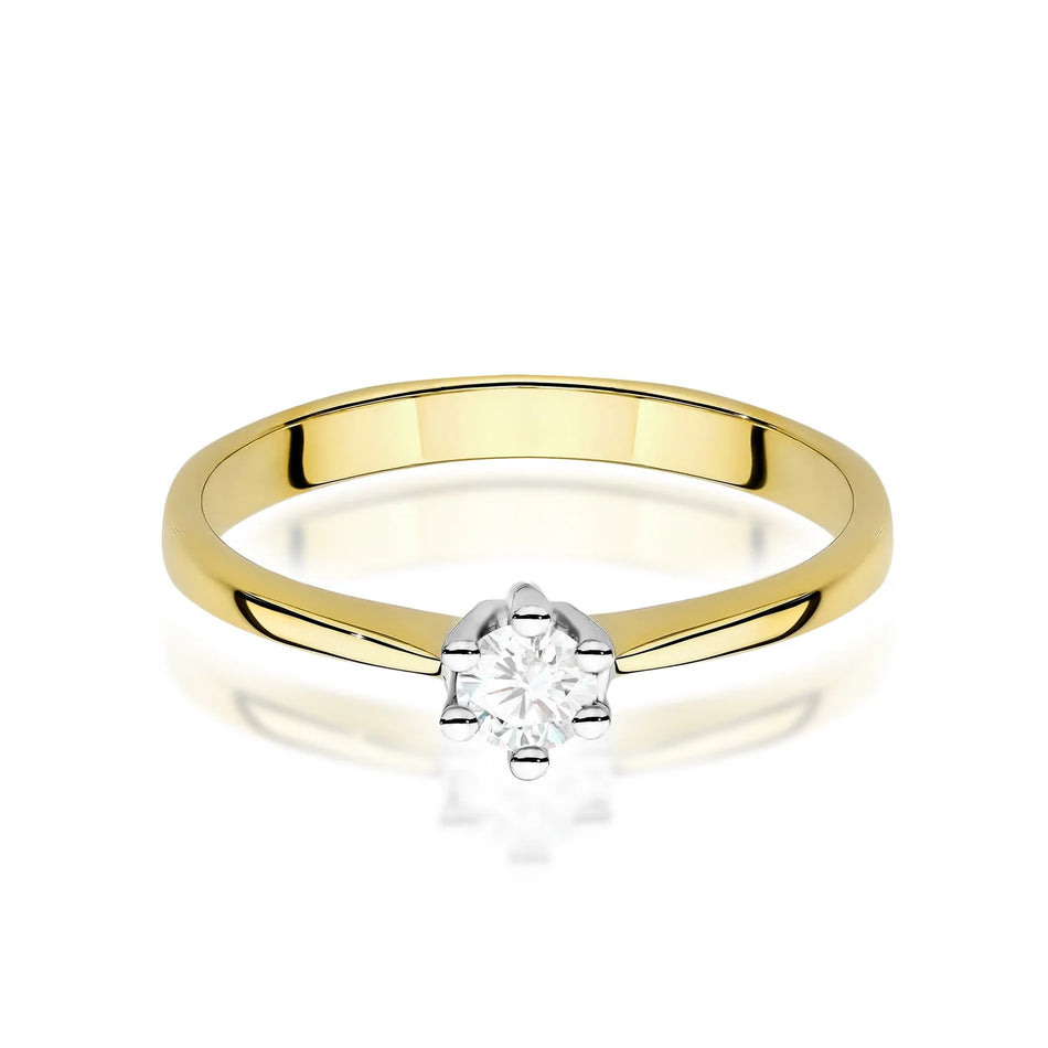 Goldring mit 0,15 ct Diamant
