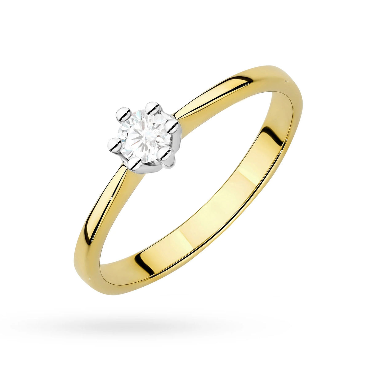 Bague en or blanc avec diamant de 0,20 ct