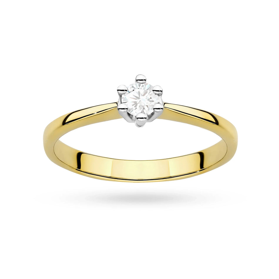 Gold Ring with 0,20ct Diamond