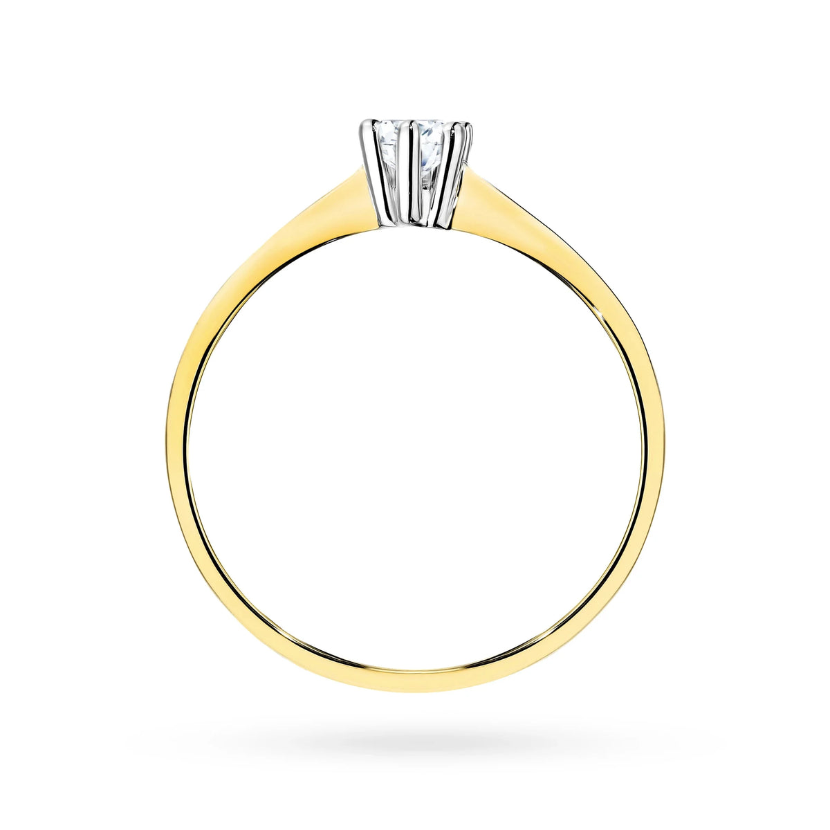 Bague en or blanc avec diamant de 0,20 ct