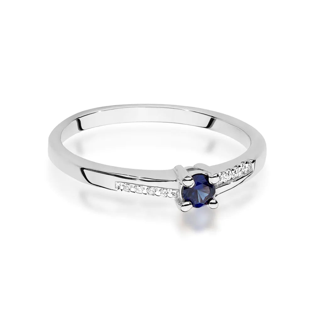 zlatý prsteň s 0,15 ct zafírom a 0,04 ct diamantmi w0258-sab-01