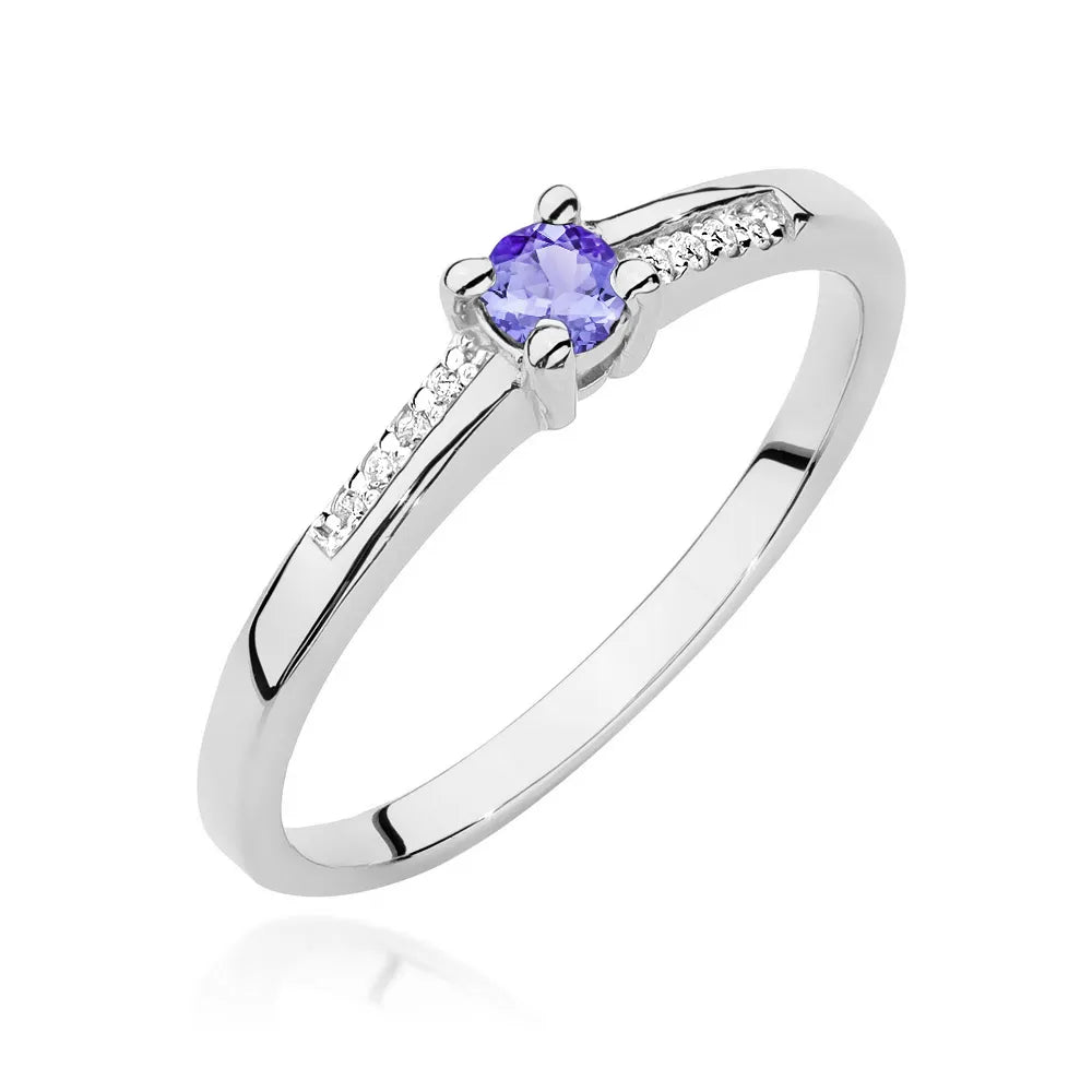 zlatý prsteň s 0,15 ct tanzanitom a 0,04 ct diamantmi w0258-tap-01