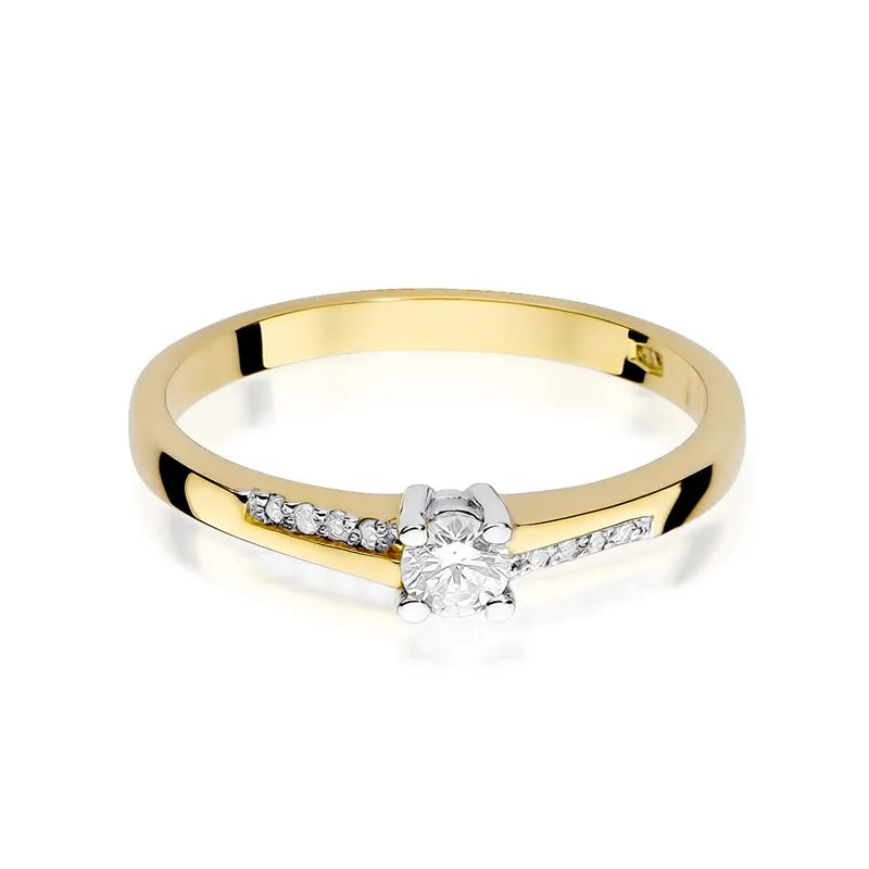 zlatý prsteň s diamantmi 0,15 ct a 0,04 ct w0258-diw-01