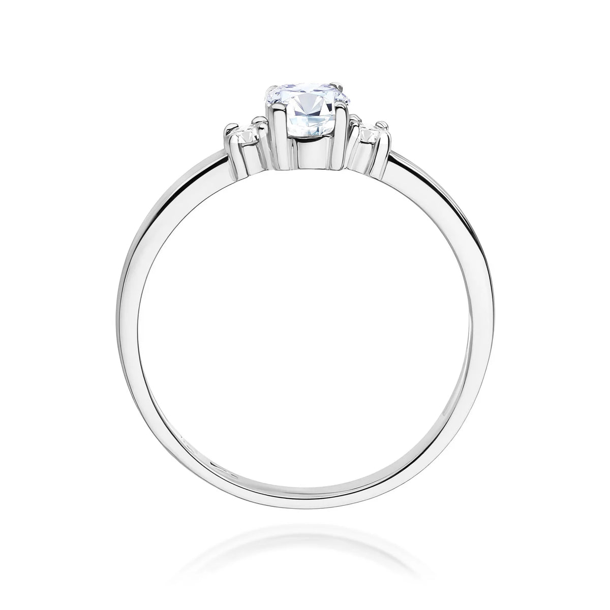 Prsten z bílého zlata s 0,40ct a 0,08ct Lab-grown diamanty
