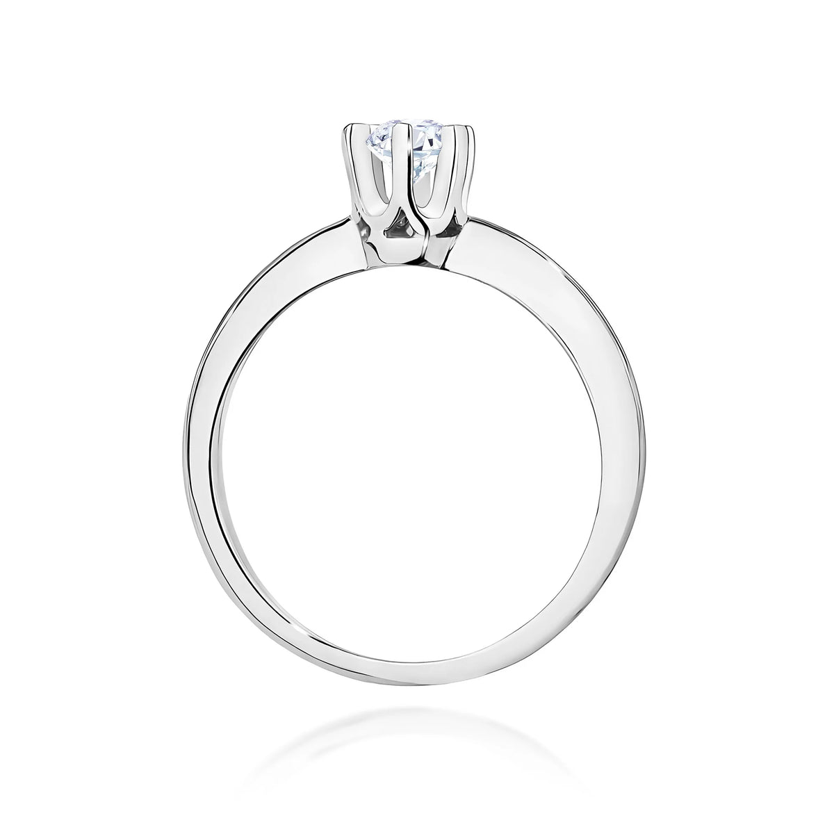 White Gold Ring with 0.30ct Lab-diamond