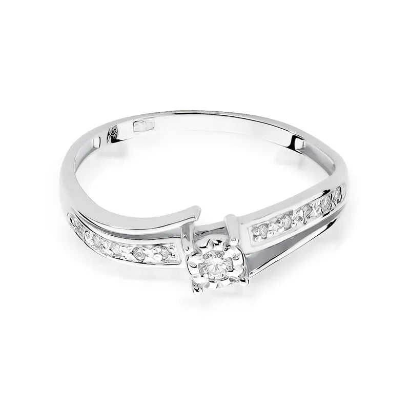zlatý prsteň s diamantmi 0,05 ct a 0,05 ct w0269-diw-01