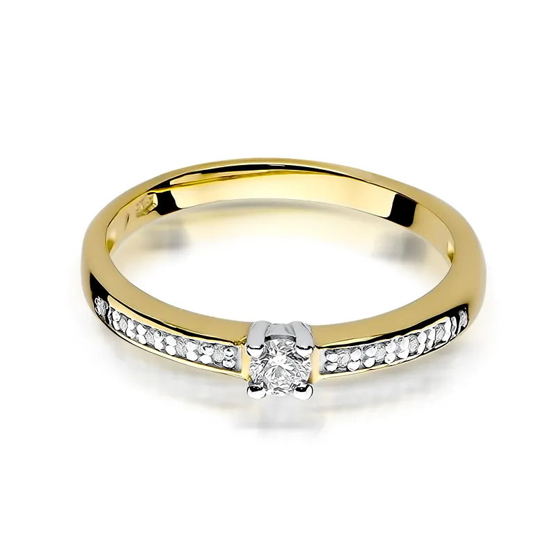 zlatý prsteň s diamantmi 0,08 ct a 0,05 ct w0288-diw-01