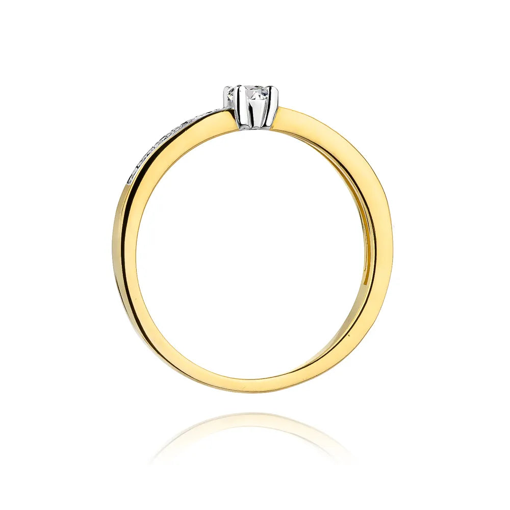 zlatý prsteň s diamantmi 0,08 ct a 0,05 ct w0288-diw-01