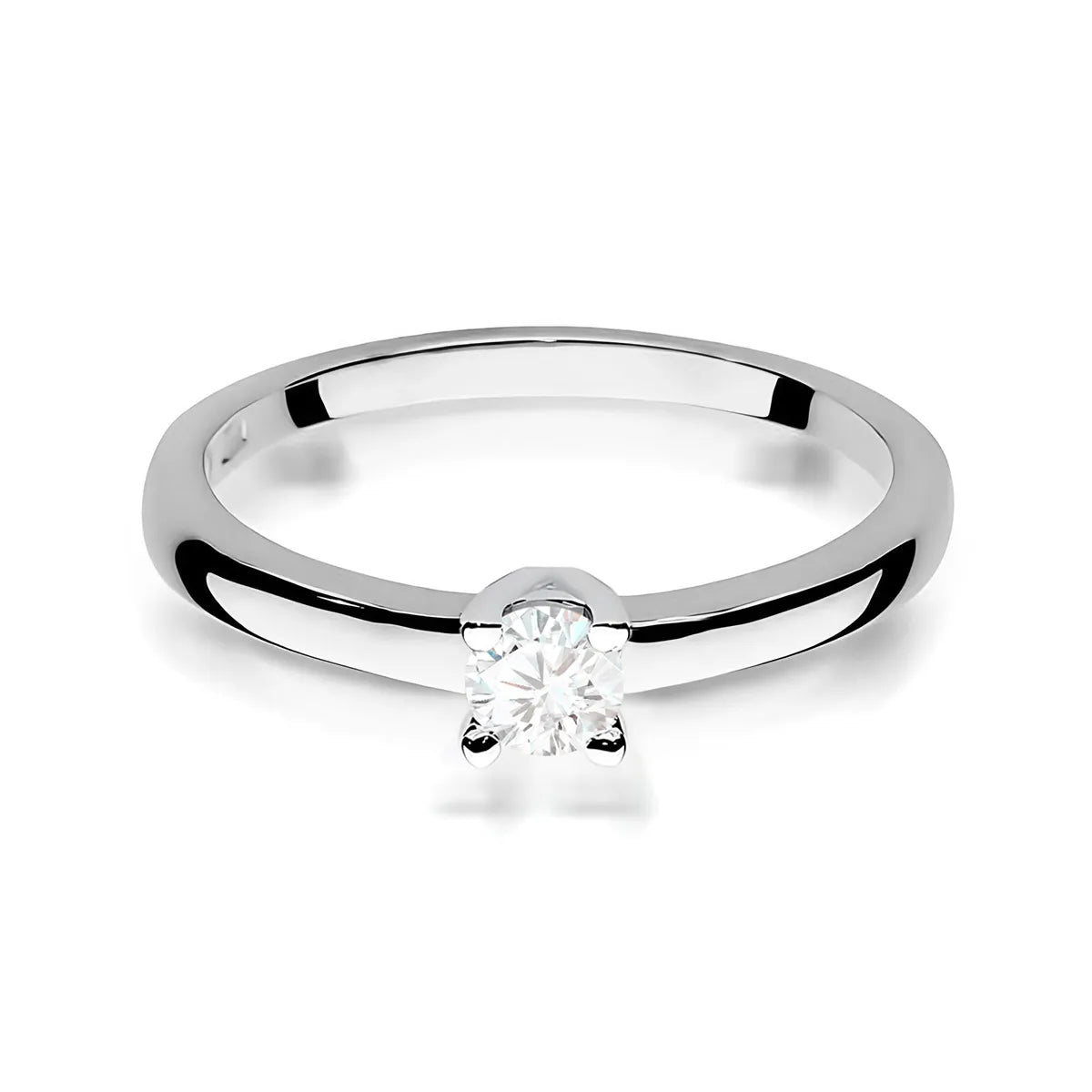 Zásnubný prsteň s diamantmi Lab-grown v 585 bielom zlate