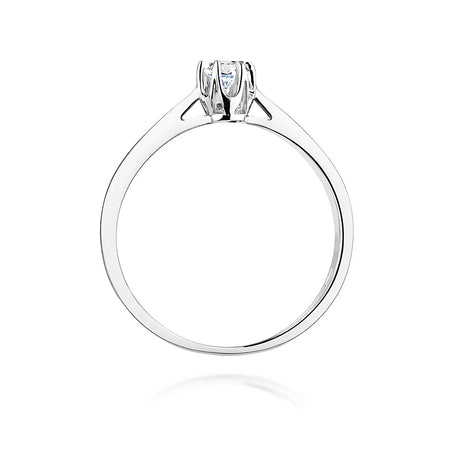 Zásnubný prsteň s diamantmi Lab-grown v 585 bielom zlate