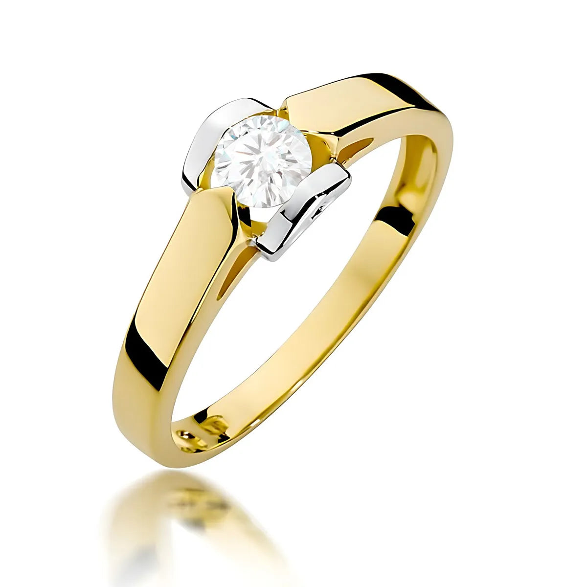 zlatý prsteň s diamantom 0,30 ct w0320-diw-07
