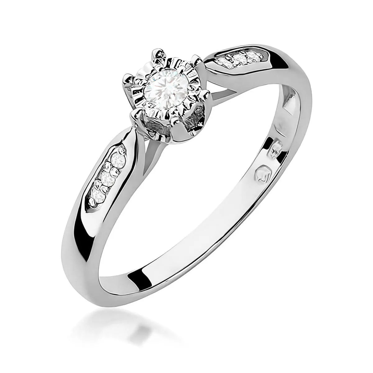 zlatý prsteň s diamantmi 0,08 ct a 0,052 ct w0328-diw-01