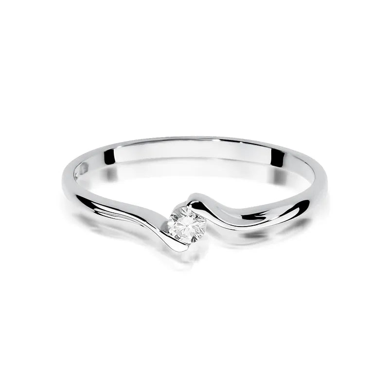 zlatý prsten s diamantem 0,09 ct w0332-diw-01