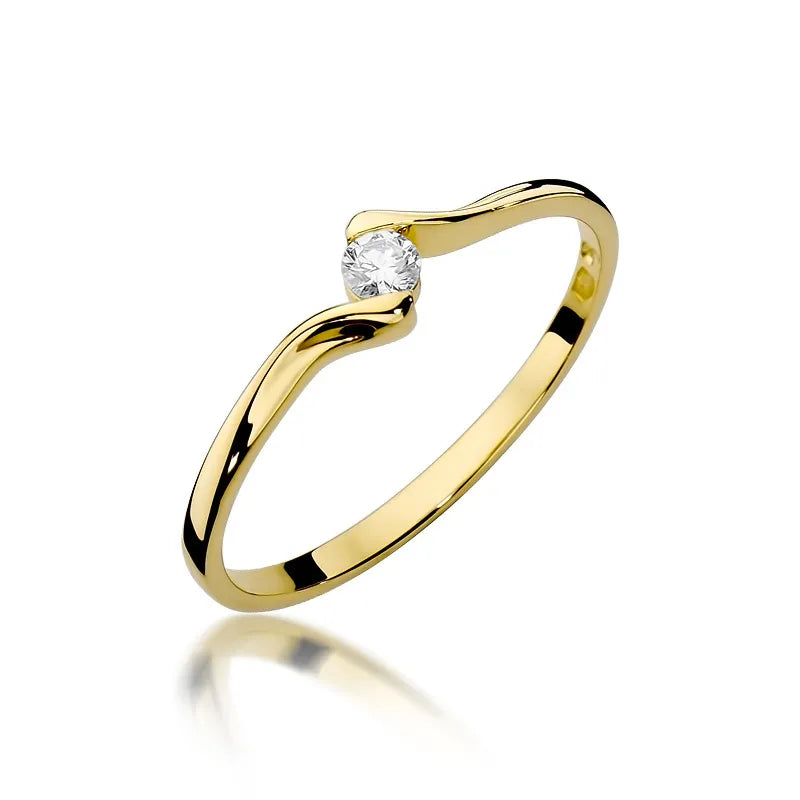 zlatý prsten s diamantem 0,09 ct w0332-diw-01