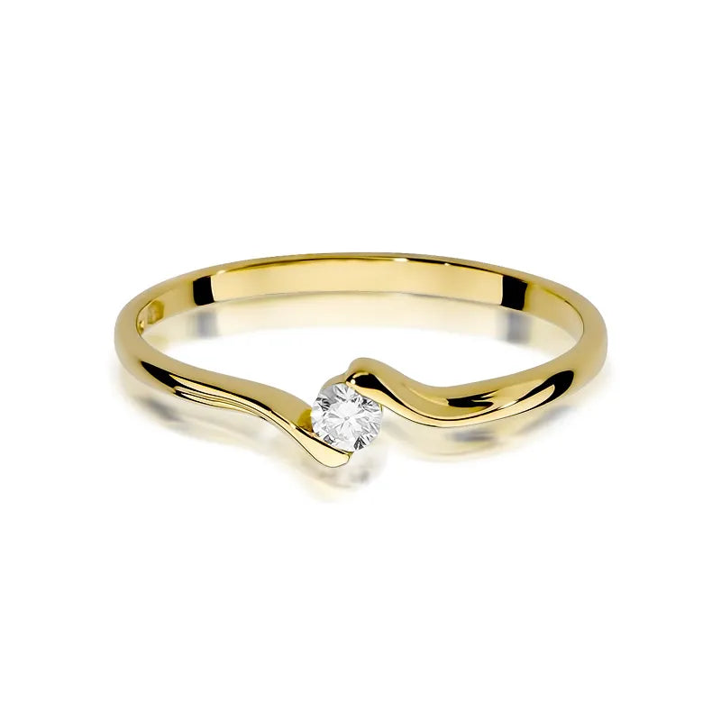 zlatý prsten s diamantem 0,09 ct w0332-diw-01