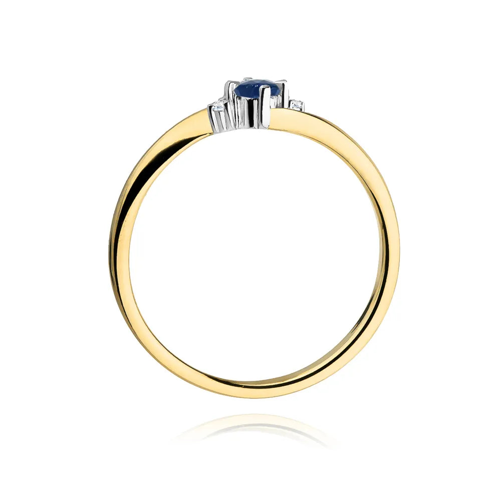 zlatý prsteň so zafírom 0,30 ct a diamantmi 0,029 ct w0346-sab-02