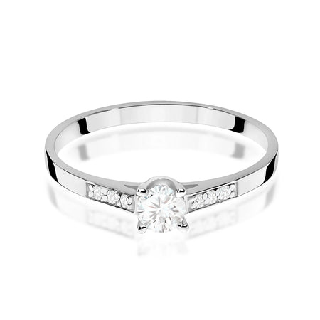 Lab-grown Diamond Engagement Ring in 585 White Gold