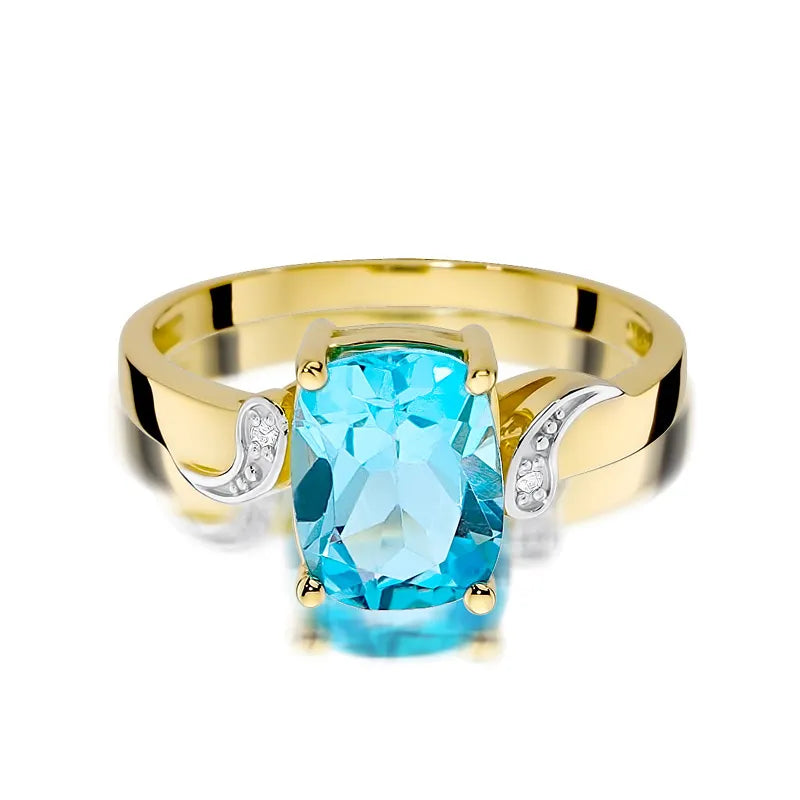 zlatý prsten se 2,40ct topazem a 0,01ct diamanty w0400-tob-01