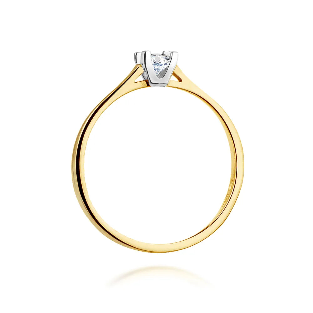 zlatý prsteň s diamantom 0,09 ct w0407-diw-01