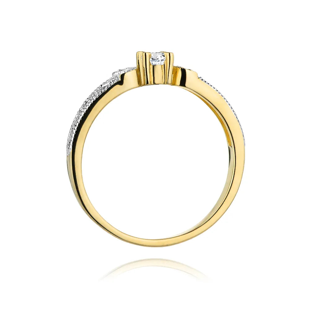 zlatý prsten s diamanty 0,10 ct a 0,03 ct w0411-diw-01