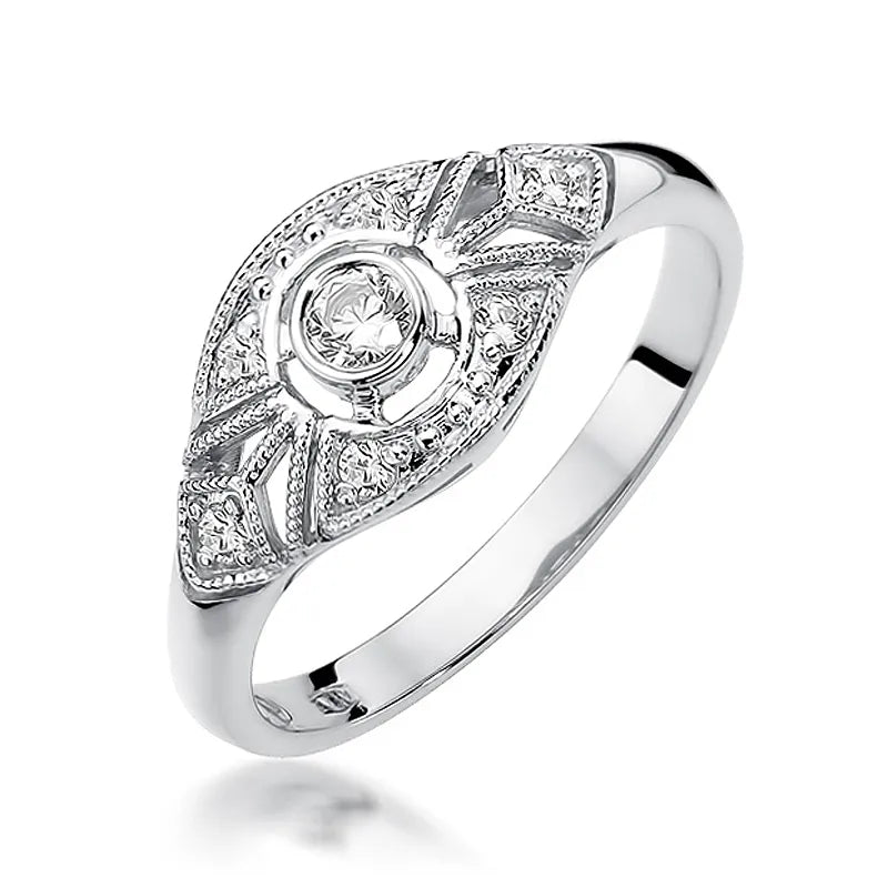 zlatý prsteň s diamantmi 0,10 ct a 0,087 ct w0413-diw-01
